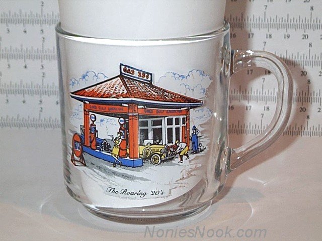 GULF Roaring 20's Clear Glass Coffee Mug
