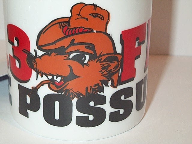93.3 FM the POSSUM radio station promotional COFFEE MUG