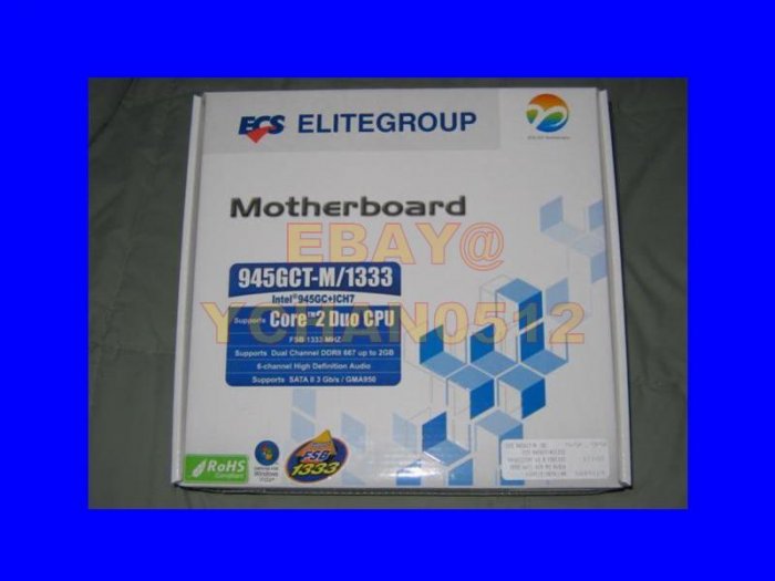 Brand NEW ECS 945GCT-M/1333 Motherboard - Core 2 Duo - Pentium Dual Core LGA 775 Intel onboard video