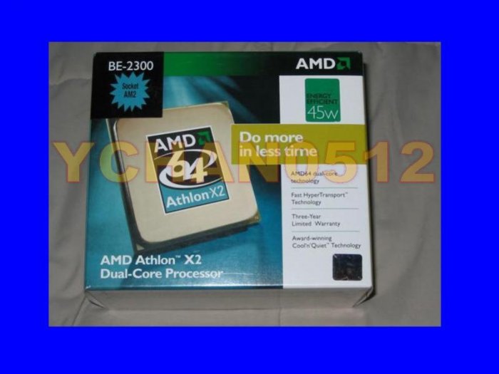 NEW AMD Athlon 64 X2 BE-2300 BOX CPU 1.9GHz Processor 1MB (2x512KB) Socket AM2