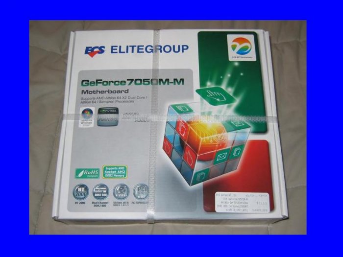 New ECS GEFORCE7050M-M Motherboard SOCKET AM2 AMD Athlon 64 x2 Dual Core Sempron