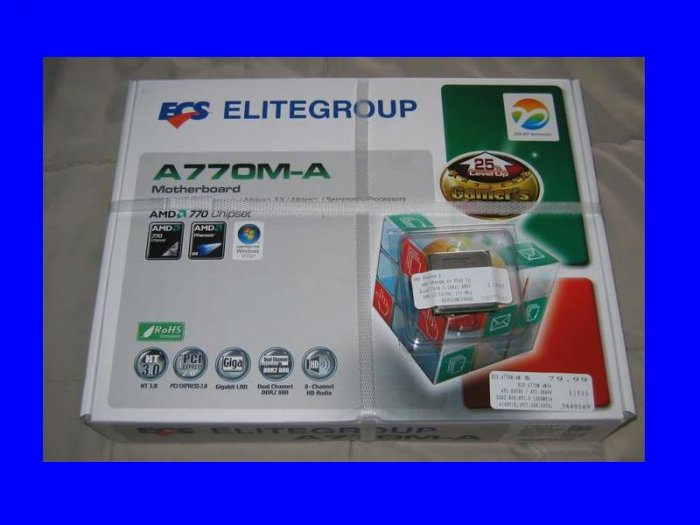 NEW OEM Phenom 9500 X4 2.2Ghz CPU Processor + ECS A770M-A Motherboard SOCKET AM2 AM2+ AMD