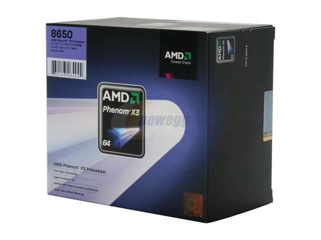 AMD Phenom 8650 Toliman 2.3GHz 3 x 512KB L2 Cache 2MB L3 Cache Socket AM2+ 95W Triple-Core Processor