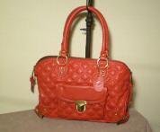Designer Inspired Quilted Red Stam Handbag