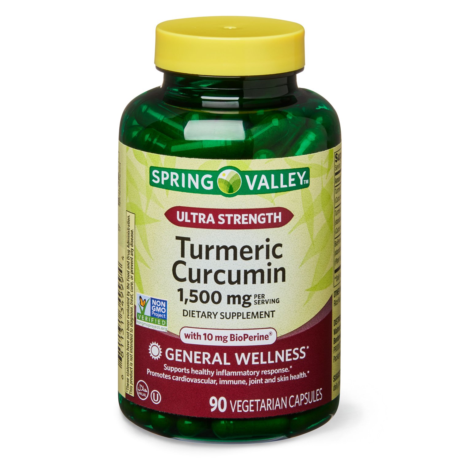 Spring Valley Ultra Strength Turmeric Curcumin Mg Vegetarian