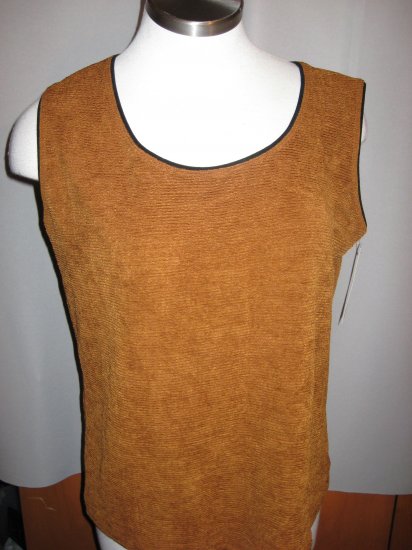 Vikki Vi Brown Crepe Tank Top Size 0X