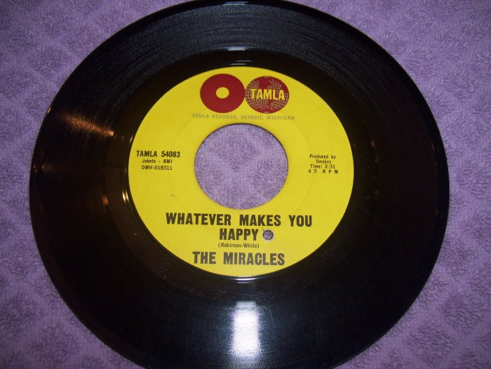 The Miracles Mickey's Monkey / Whatever Makes You Happy ORIGINAL Tamla 45