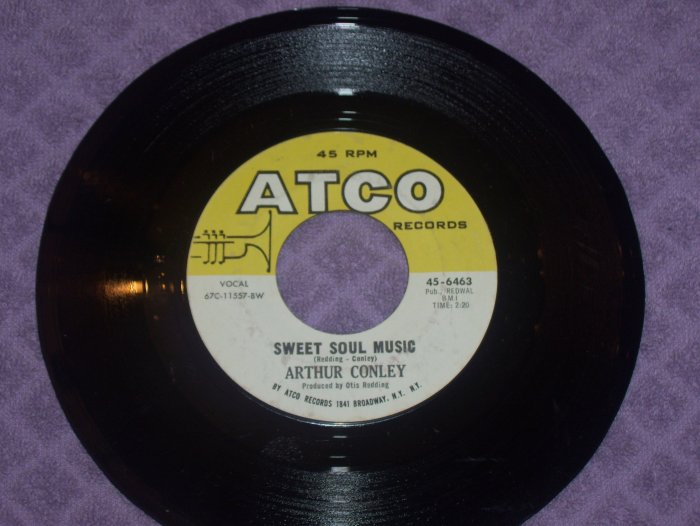 Arthur Conley Sweet Soul Music / Lets Go Steady 45 Atco 45-6463 Produced By Otis Redding
