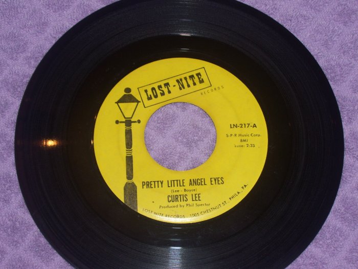 Curtis Lee Pretty Little Angel Eyes / Gee How I Wish You Were Here Lost-Nite 45 Northern Soul