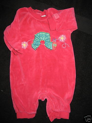 CARTERS HUNGRY CATERPILLAR ERIC CARLE SLEEPER 3-6MO