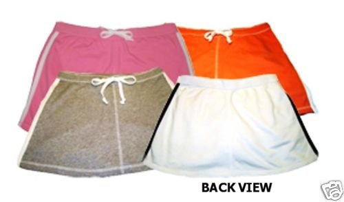 NEW COTTON STRIPE TENNIS ATHLETIC CASUAL SKORT L GRAY
