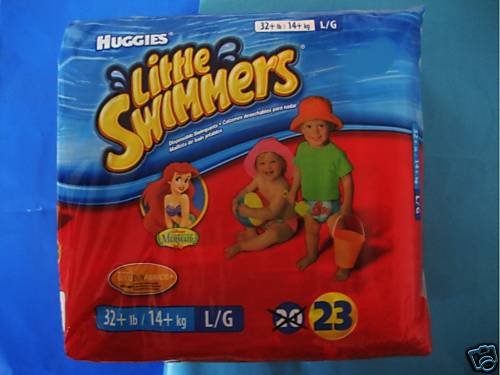 NEW LOT HUGGIES LITTLE SWIMMERS DIAPERS SWIM L 32+LBS