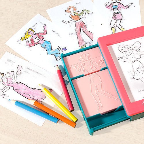 NEW NIB FASHION PLATES DESIGNER DRAW COLOR ART KIT