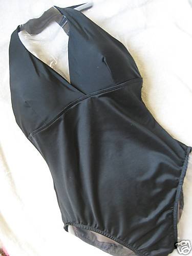 NEW VICTORIA SECRET HALTER SHAPING MAGICSUIT 14 BLACK