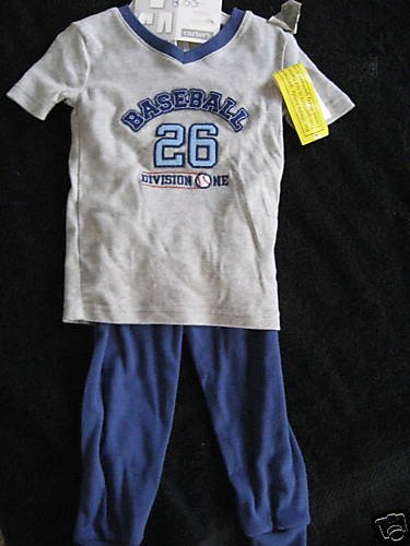 NWT NEW CARTER BASEBALL PJ PAJAMAS LOT 24MO 24