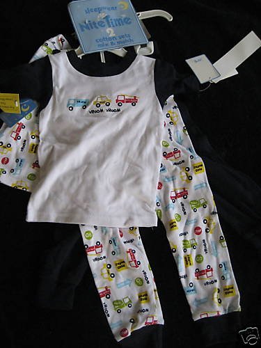 NWT NEW CARTERS VROOM CARS TRUCKS LOT PAJAMAS PJ 3T