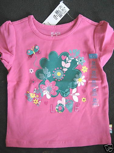 NWT TCP CHILDRENS PLACE BUTTERFLY FLOWER YOGA SHIRT 24m