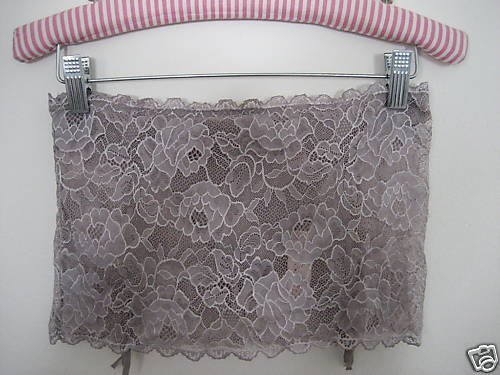 NWT VICTORIA SECRET WIDE LACE GARTER SKIRT THONG S