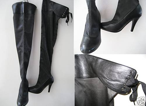 VICTORIA SECRET OVER THE KNEE LACE UP RIDING BOOTS 8.5