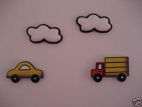 WALL DECOR CAR TRANSPORTATION BOYS ROOM NURSERY KIDS