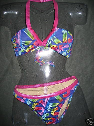 NWT VICTORIA SECRET KISS SHIMMERING BANDEAU BIKINI M