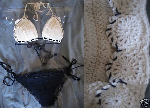 NEW VICTORIA SECRET ANNA KOSTUROVA CROCHET BIKINI L