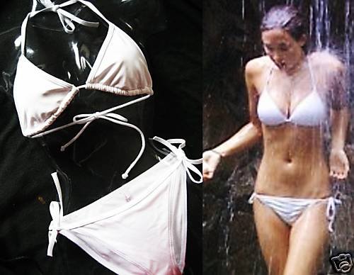 NEW VICTORIA SECRET WHITE SEXY STRING TRIANGLE BIKINI M