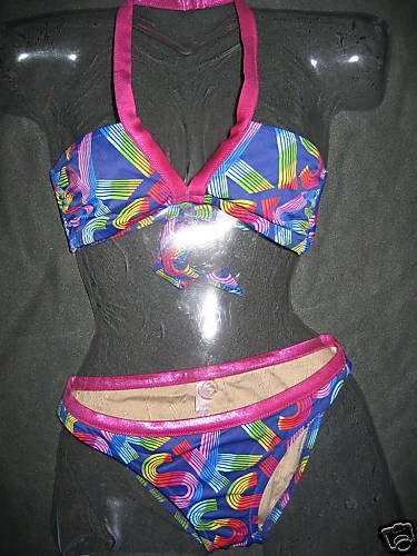 NWT VICTORIA SECRET KISS SHIMMERING BANDEAU BIKINI S