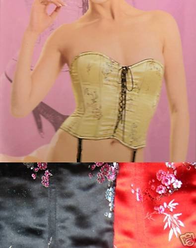 NWT SEXY GEISHA GIRL BUSTIER CORSET COSTUME L LARGE