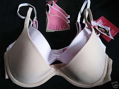 NWT LOT VICTORIA SECRET PINK SCOOPNECK LOW CUT BRA 32A