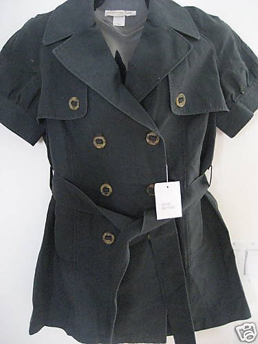 NEW VICTORIA SECRET DOUBLE BREASTED LINEN TRENCH COAT L