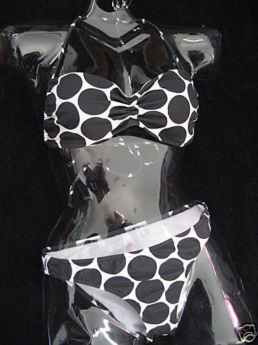 VICTORIA SECRET PADDED SEXY RETRO POLKA DOT BIKINI M