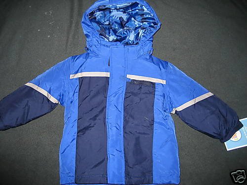 NWT BOYS HEAVY 4-IN-1 JACKET COAT WINTER BLUE 18MO 18