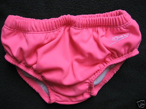 NEW SPEEDO DIAPER SWIMSUIT GIRLS PINK 6-18 MO 15-34 LB