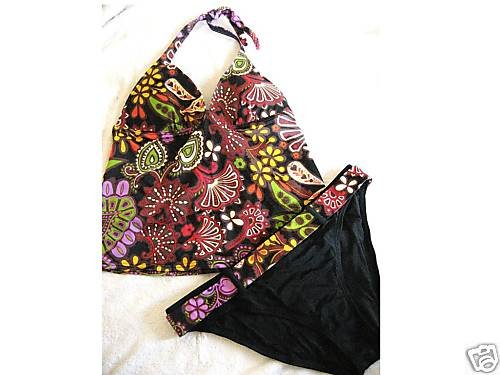 NEW VICTORIA SECRET PUSH UP FLYAWAY TANKINI SWIMSUIT-L