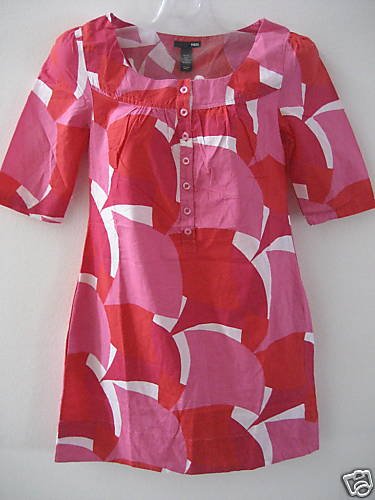 NEW H&M EMPIRE MOD RETRO TUNIC SHIFT DRESS SEXY US 6