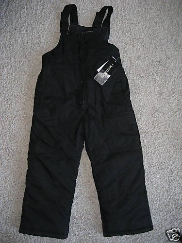 NWT BLACK SNOWPANTS SNOW PANT BOYS GIRLS S SMALL
