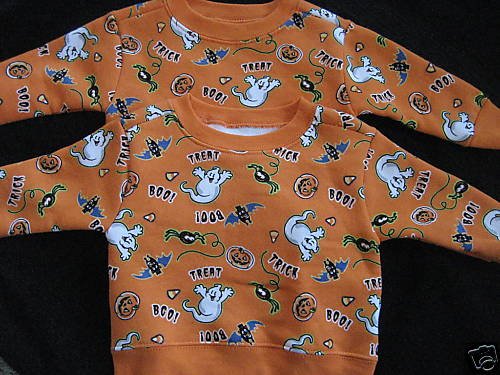 NEW TWINS HALLOWEEN SWEATSHIRT LOT BOYS GIRLS 6 9 MO
