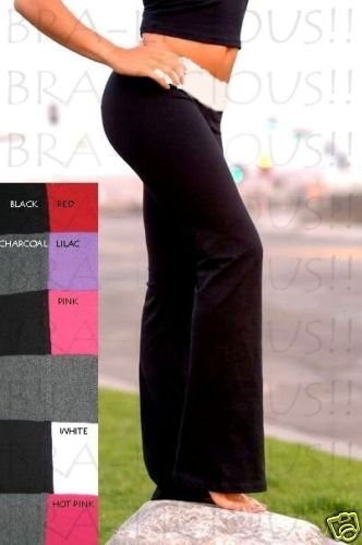 VICTORIA SECRET FIT&FLARE LONG YOGA PANT FOLDOVER XS