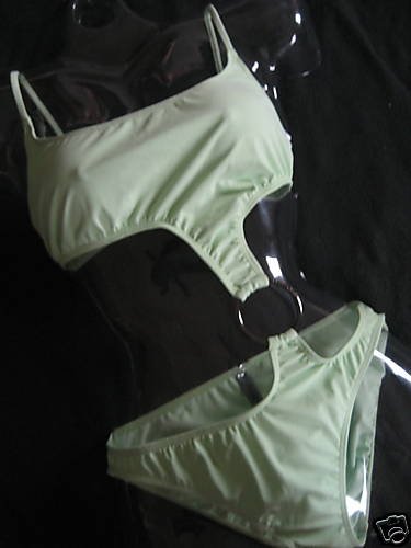 NEW VICTORIA SECRET SPEEDO PLATINUM RING MONOKINI 10