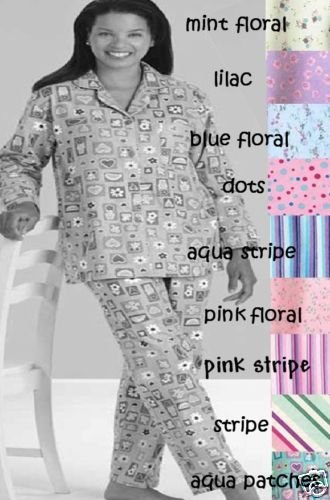 NEW COZY FLANNEL PJ PAJAMA LOUNGE SET WOMANS 2X 20W-22W