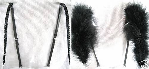 NEW LOT 4 VICTORIA SECRET FEATHER*BEADED BRA STRAPS