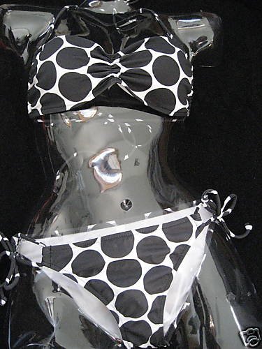 VICTORIA SECRET PADDED SEXY RETRO POLKA DOT BIKINI M