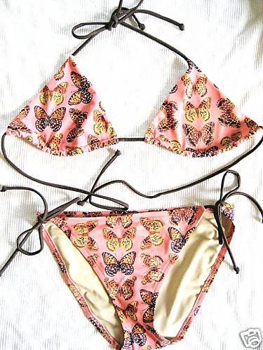 NEW VICTORIA SECRET BUTTERFLY TEENY STRING BIKINI M