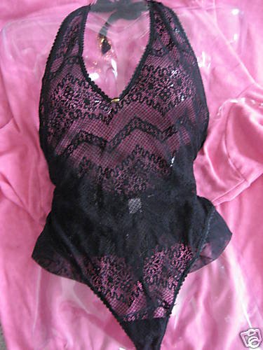VERY SEXY VICTORIA SECRET CROCHET LACE THONG TEDDY M