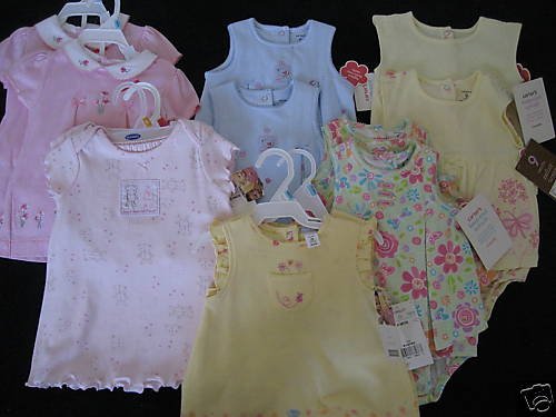NWT HUGE LOT CARTERS TWIN GIRLS SUNSUIT DRESSES 6 9 MO