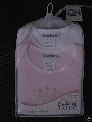 NWT GERBER CHRISTMAS HOLIDAY ONESIE LOT CUTE GIFT 3 6M0