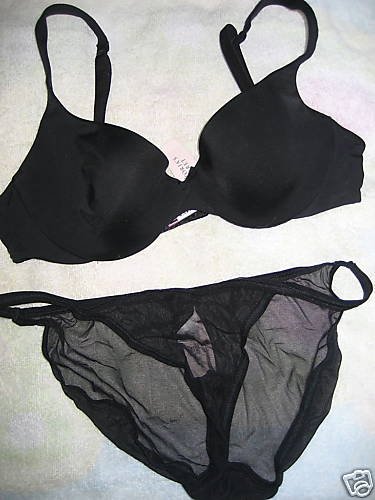 NWT VICTORIA SECRET IPEX BRA STRING MESH PANTY SET 34A