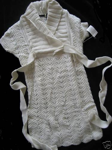NEW VICTORIA SECRET CABLE TUNIC WRAP SWEATER DRESS COAT