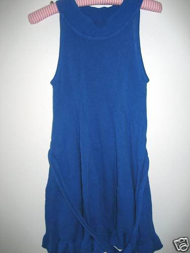 NEW VICTORIA SECRET MINI DRESS RUFFLE TIE SWEATER S